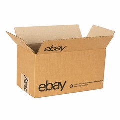 25X eBay Branded Shipping Box Brown Black Logo 12″ x 6″ x 6″ Worldwide Shipping