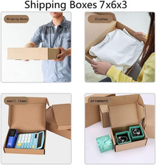 25 Pack 7 x 6 x 3 Shipping Boxes Corrugated Cardboard Mailer Packaging