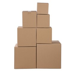 100 corrugated paper boxes 4x4x4 – 10x10x10 cm yellow