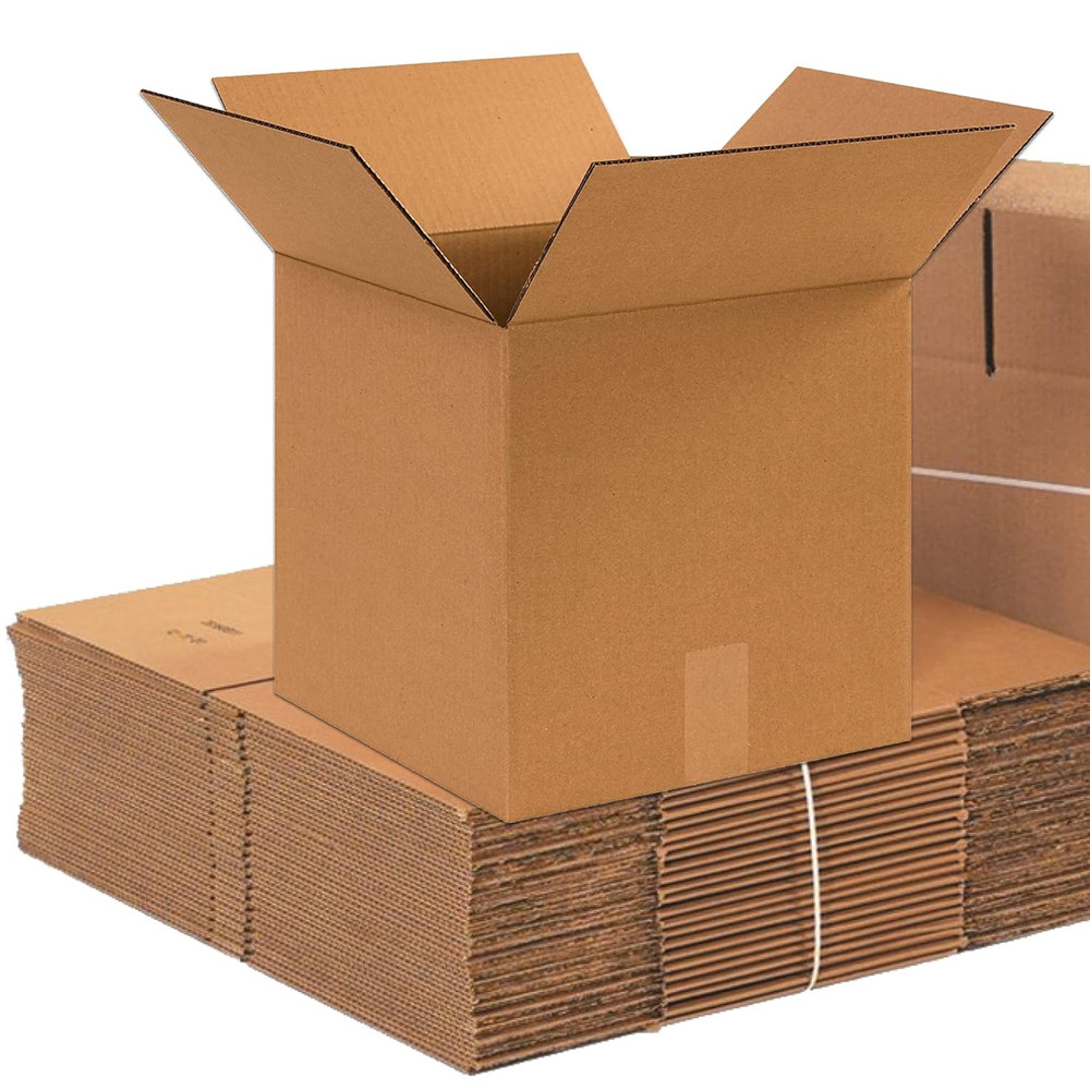 Partners Brand P121212 Corrugated Boxes, 12″L X 12″W X 12″H, Kraft (Pack of 25)