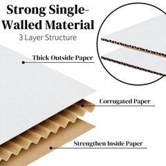 Peohud 40 Pack Small Cardboard Boxes, 6 x 4 x 4 inches Mailing Boxes, Corrugated