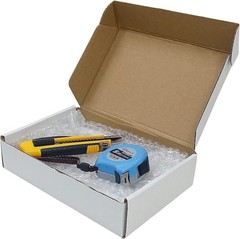 Lightweight White Shipping Boxes 9x6x2 for Small Items 25 Count