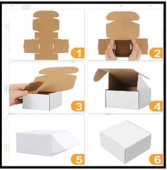 4X4X2″ Corrugated Box Mailers 50 Pack White Cardboard Small Shipping Boxes