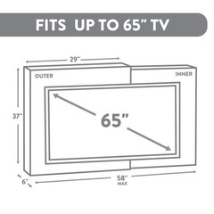 55 In Universal TV Moving Storage Box W/ 4 Foam Corners Bubble Roll New