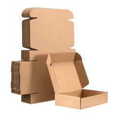 Small Shipping Boxes 12x9x4 Inches – Kraft Brown Corrugated Cardboard Boxes (…