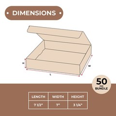 7 1/2 x 7 x 3 1/4″ Kraft Literature Mailers ECT-32B 50/Case
