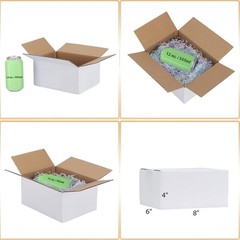 Durable 40 Pack of 8x6x4 Shipping Boxes in White – Perfect for Gifts & Shipping