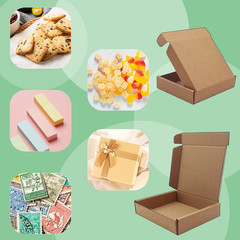 ​​​5X4X1 Inch Small Shipping Boxes 50 Pack, Brown Kraft Corrugated Cardboard