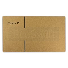 125 7x4x2 EcoSwift Cardboard Packing Moving Shipping Boxes Corrugated Box Carton