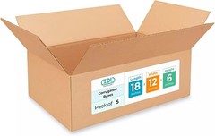 Brand New Shipping Boxes – Pack of 5 – Medium Kraft Corrugated
