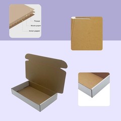 12x7x2 inches Shipping Boxes Set of 25, White Cardboard Box Kraft Corrugated …