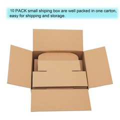10 Pack 6x4x3 Cardboard Boxes, Corrugated Shipping, Gift Packing, Crafts, Brown