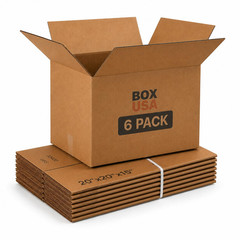 BOX USA Moving Boxes Medium 18″L X 14″W X 12″H 10-Pack | Corrugated Cardboard Bo