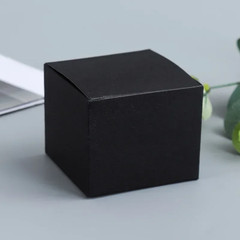 20/50Pcs Kraft Paper Packaging Box Black/White/Kraft Paper Square Candy Box Wed
