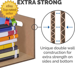 Medium Classic Moving Box 8 Pack, Reinforced Handles, Tape-Free Assembly, Box wi