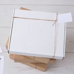 6 3/16×5 3/8×2 1/2″ White Corrugated Mailing/Shipping Boxes – 50-Case, Compact