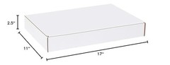 Large White Oyster Literature Mailers 17X11x2.5 Strong Corrugated Box Usa Made