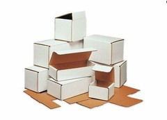 50 pcs – 8X6X4 White Folding Mailers Corrugated Boxes for Shipping