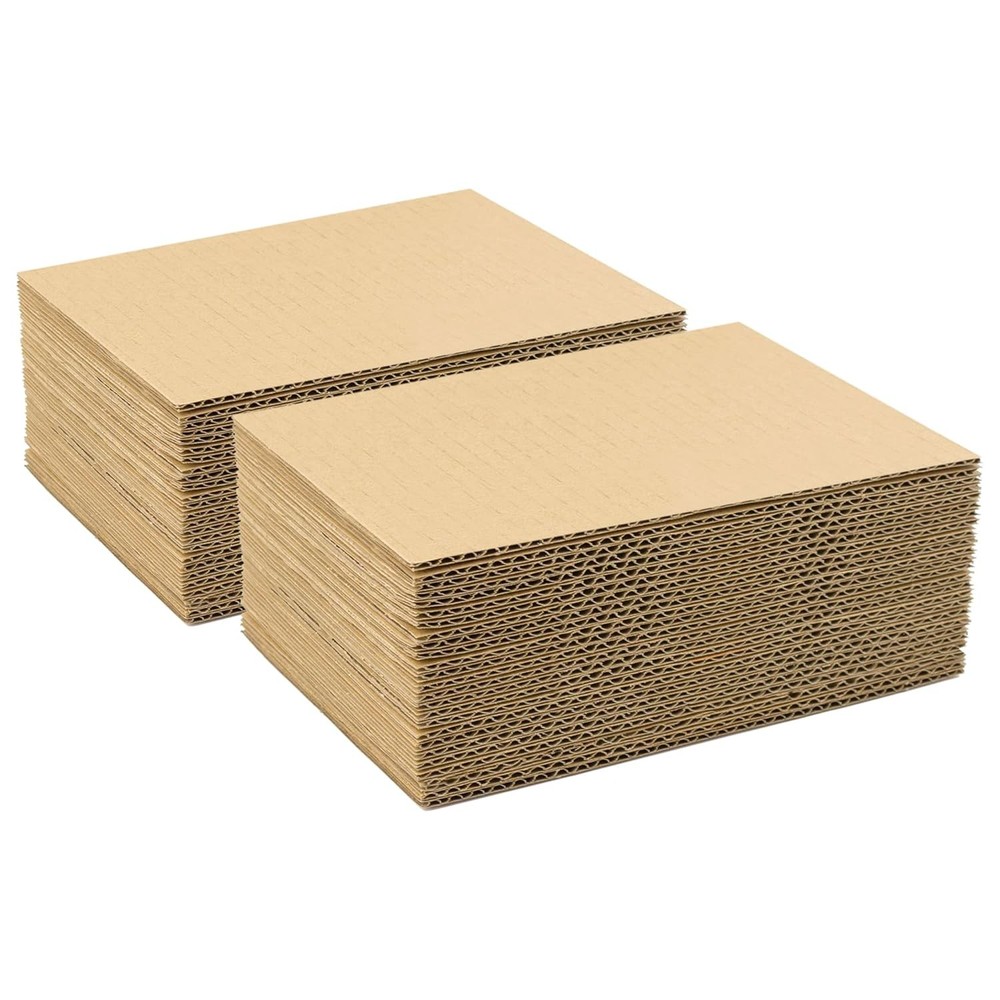 50 Pack Corrugated Cardboard Sheets 5×7 Cardboard Inserts Flat Wholesale