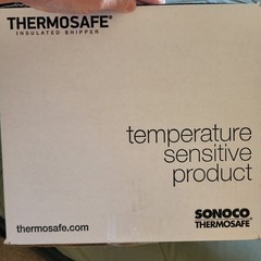 THERMOSAFE Insulated Shipper Container COOLER 15x13x12 Outside – 12x10x9 Inside