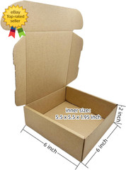 6 X 6 X 2 Inches Small Shipping Boxes 50 Pack Corrugated Cardboard Packaging Bus