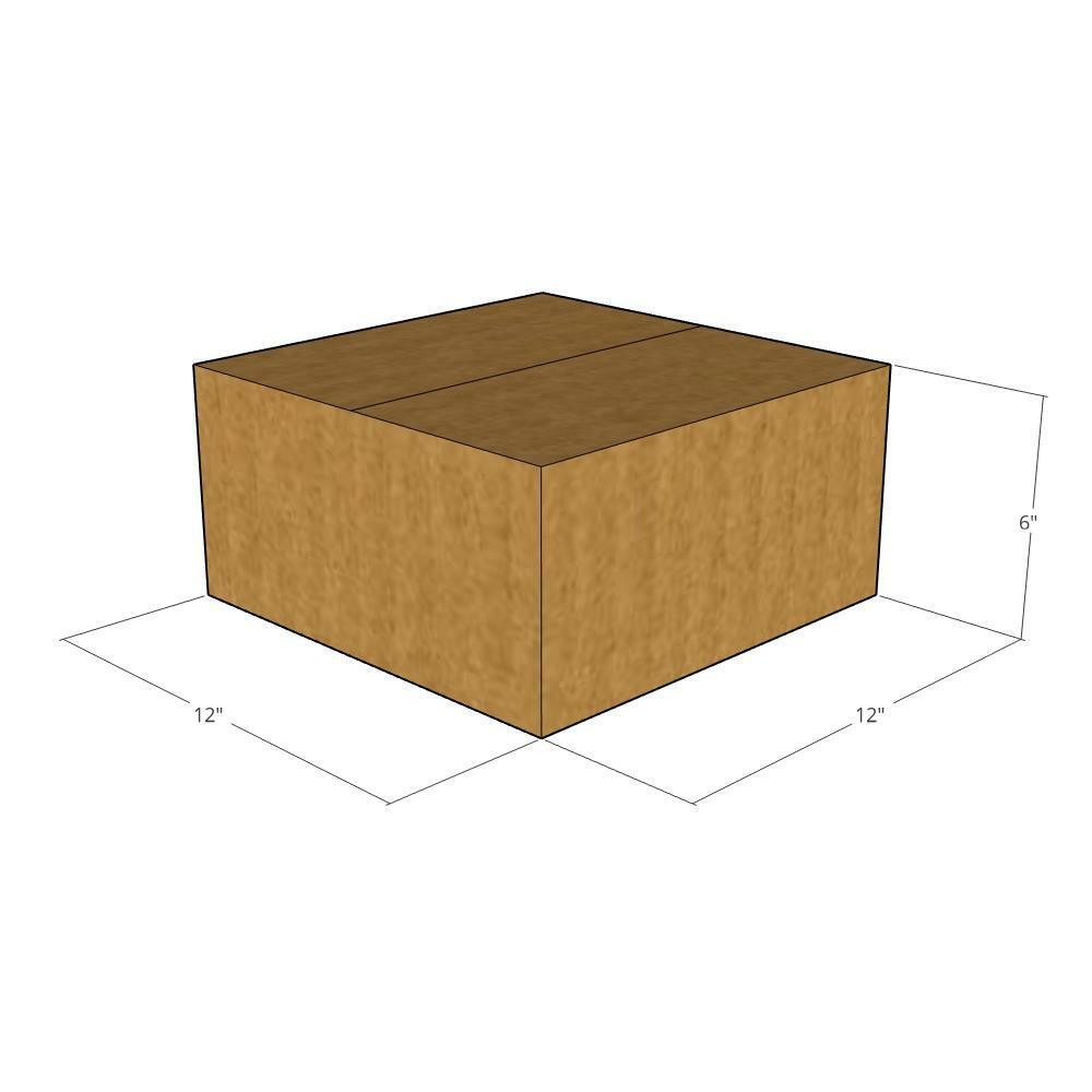 5 12x12x6 Kraft Brown Corrugated Shipping Boxes 32 ECT Single-Wall New