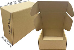 25 Pack 7 x 6 x 3 Shipping Boxes Corrugated Cardboard Mailer Packaging