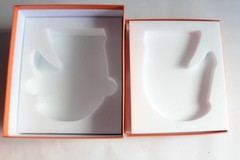 HERMES orange cardboard box 20.5×17.5x10cm Samarkand (71517)