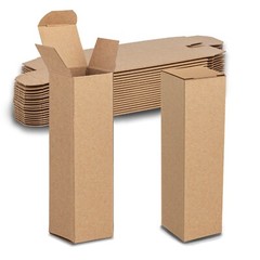 MT Products Tuck Top Brown Paperboard Gift Boxes 2″ x 2″ x 7″ – Pack of 500