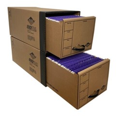 UOFFICE Quick Stack Drawer File Boxes, 24″ x 12.5″ x 10.5″, 2 Pack