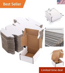 Elegant 75 Pack 4x4x2 Inch Corrugated Mailers – Lightweight and Recyclable