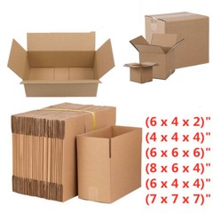 100 PCS 8x6x4″ 6x4x2″ Cardboard Boxes Mailing Moving Packing Shipping Box Carton
