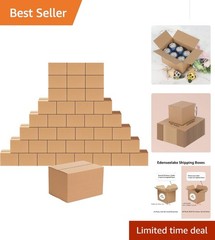 Eco-Friendly 40 Pack Shipping Boxes 8x6x6 – Durable & Lightweight Cardboard