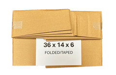 36″ x 14″ x 6″ CARDBOARD BOX – 200 lb – SINGLE BOX