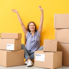 17 1/4 x 11 1/4 x 10″ Corrugated Boxes ECT-32 Brown Moving Boxes 25/Bundle