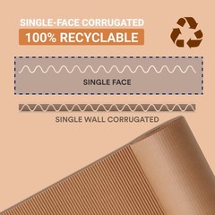 AVIDITI Shipping Corrugated Roll Kraft, 12 x 250′, 1-Pack | Corrugated Cardboard