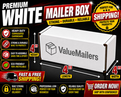 100 – 4 x 4 x 4 White Corrugated Shipping Mailer Packing Box Boxes