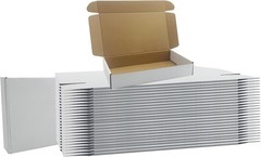 12x7x2 inches Shipping Boxes Set of 25, White Cardboard Box Kraft Corrugated …