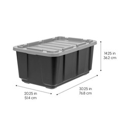 IRIS USA 4-Pack 27 Gallon Storage Bins with Lids |Made in USA| Heavy Duty Pla…