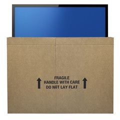 TV Moving Box 56-70 Inch TVs Double Wall Corrugated Sleeves Protective Packaging