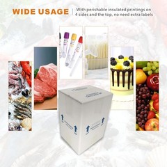 10″x7″x6″ Insulated Shipping Boxes for Frozen Food – 3 Pack Reusable Cooler Box