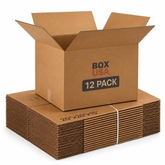 BOX USA Moving Boxes Medium 18″L x 14″W x 12″H 10-Pack | Corrugated Cardboard…