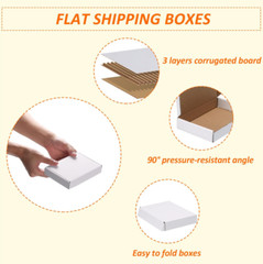 50 Pack White Corrugated Shipping Mailer Small Packaging Packing Boxes 6x4x1