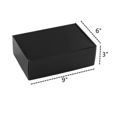 30 Pack CardBoard Boxes, 9 x 6 x 3 Inches Small Shipping Boxes, Black Corruga…