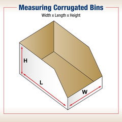 BBINB412 Stackable Bin Boxes, 4″x12″x4.5″, Oyster White, Pack of 50