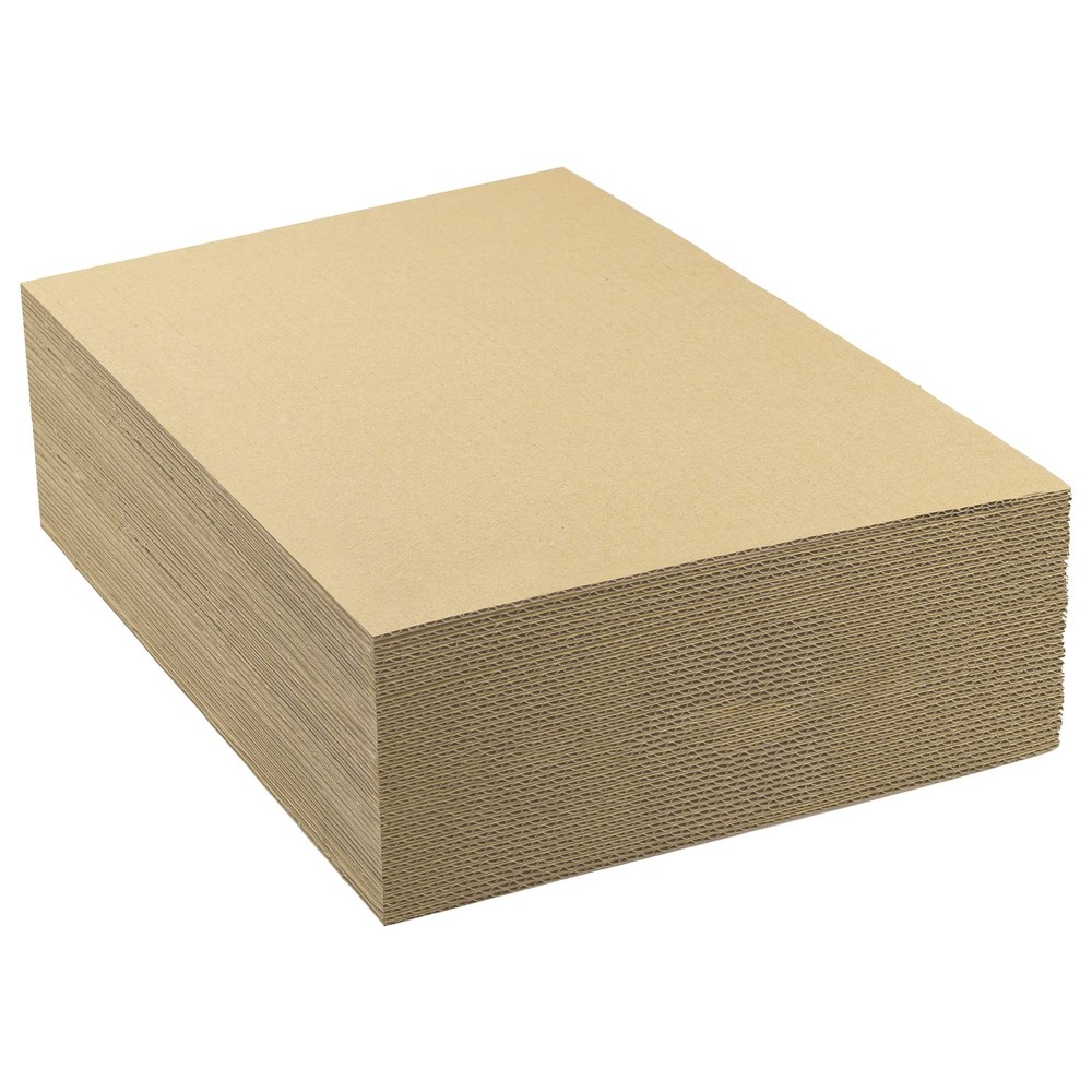 50 Pack Corrugated Cardboard Sheets 11×14 for Packing Mailing Art Crafts Brown