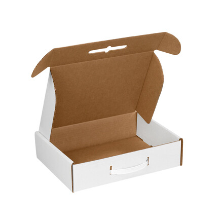 12 1/8 x 9 1/4 x 3″ White Corrugated Carrying Cases ECT-32B 10/Case