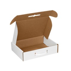12 1/8 x 9 1/4 x 3″ White Corrugated Carrying Cases ECT-32B 10/Case