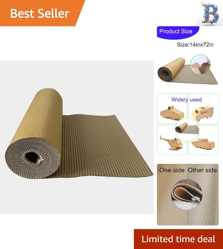 Durable 14×72 Inch Brown Cardboard Roll – Ideal for Shipping & DIY Projects