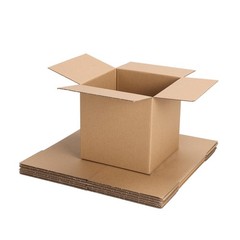 Small Kraft Moving Boxes 6x6x6 Inches, 6 Pack, Corrugated Mailing, Brown